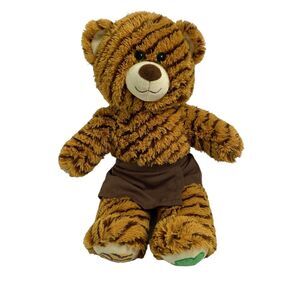 BUILD A BEAR Girls Scouts Samoa Striped Plush Bear Brown Shorts Stuffed Animal